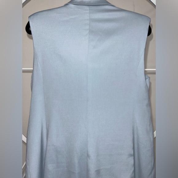 bagatelle Powder Blue Sleeveless Tailored Blazer Vest - Picture 6 of 7
